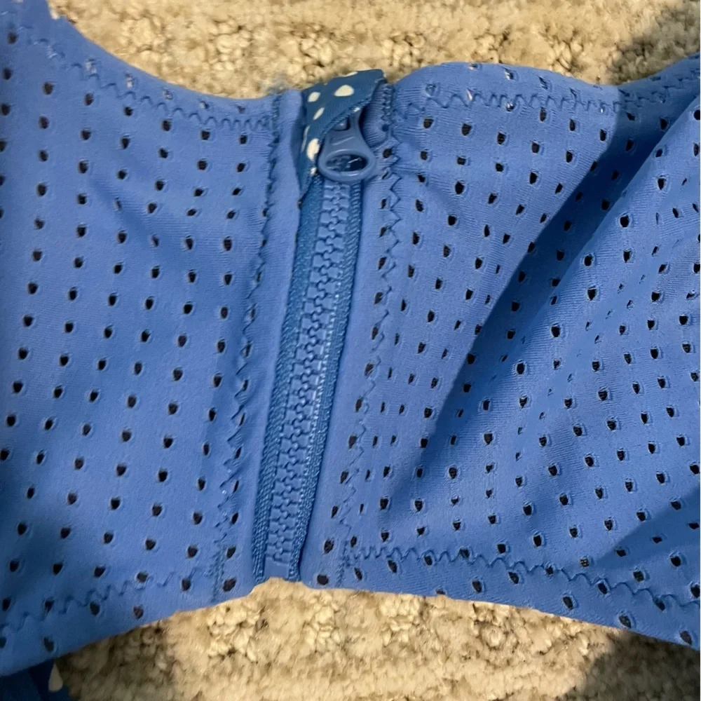 Nike‎ Swim Blue Water Dots Open Back One Piece large